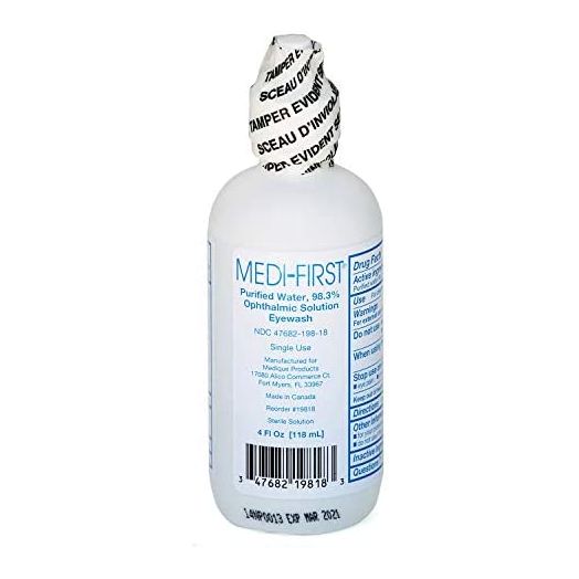 Medi-First Eyewash, Eye Rinse and Protection, First Aid Supplies, 4 Oz.