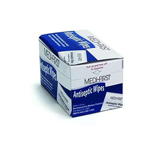 Medique Medi-First Antiseptic Wipes, Benzalkonium Chloride Cleansing Towelettes, 20 Pack - 21471
