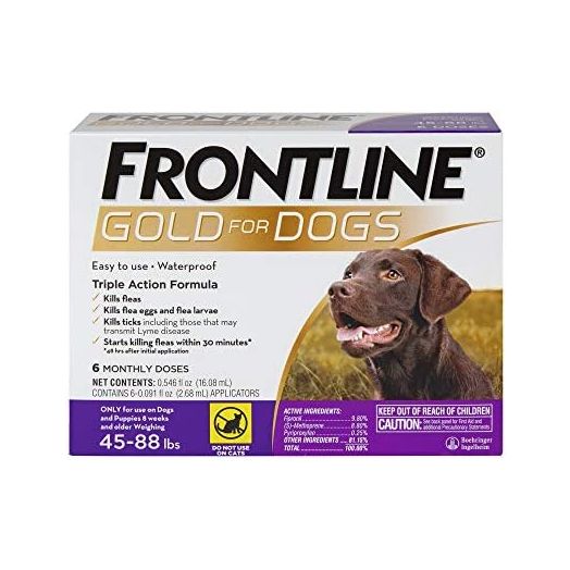 FRONTLINE® Gold for Dogs Flea & Tick Treatment, 45-88 lbs, 6ct