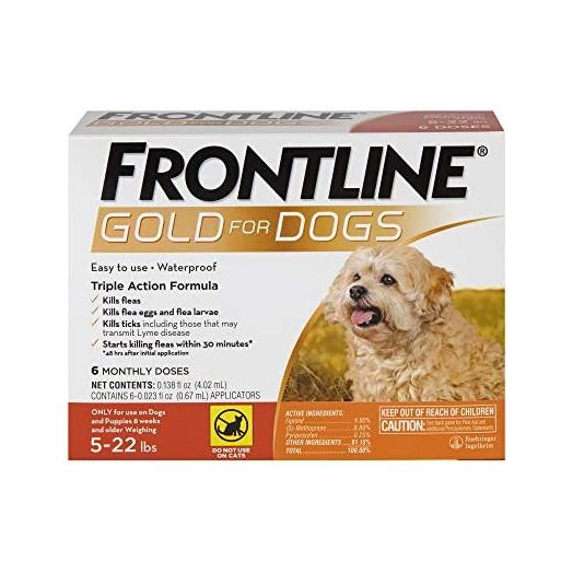 FRONTLINE® Gold for Dogs Flea & Tick Treatment, 5-22 lbs, 6ct