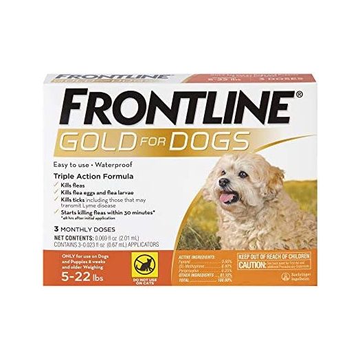 FRONTLINE® Gold for Dogs Flea & Tick Treatment, 5-22 lbs, 3ct
