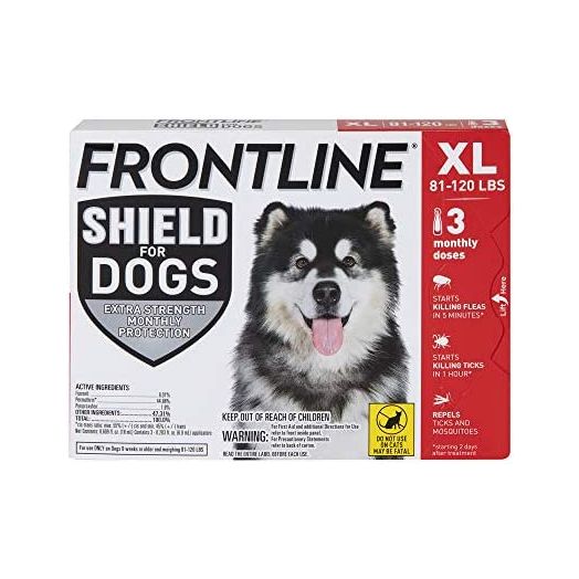 FRONTLINE® Shield for Dogs Flea & Tick Treatment, 81-120 lbs, 3ct