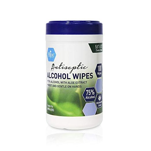 Medpride Hand Wipes With 75% Alcohol [100 Pack] – Gentle Sanitizing Wet Wipes - Cleaning Sanitizer Wipes With Aloe Vera - Disposable Moisturizing Personal Wipes- 5.5'' x 7.8''