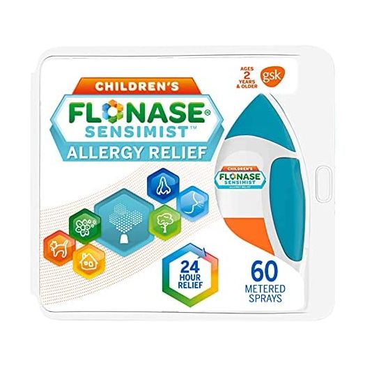 Flonase Sensimist Allergy Relief Nasal Spray for Children, 24 Hour Non Drowsy Allergy Medicine - 60 Gentle Sprays