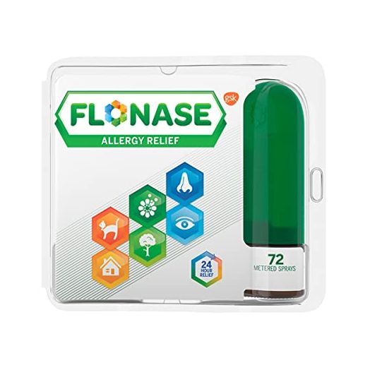 Flonase Allergy Relief Nasal Spray, 24 Hour Non Drowsy Allergy Medicine, Metered Nasal Spray - 72 Sprays