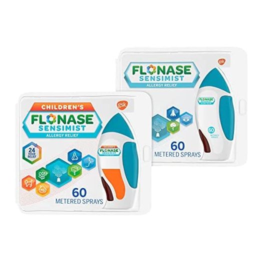 Flonase Sensimist Allergy Relief Nasal Spray Non-Drowsy Allergy Medicine for Kids and Allergy Medicine for Adults, Gentle Mist Multipack - 120 Sprays Total (2 Bottles of 60 Sprays)