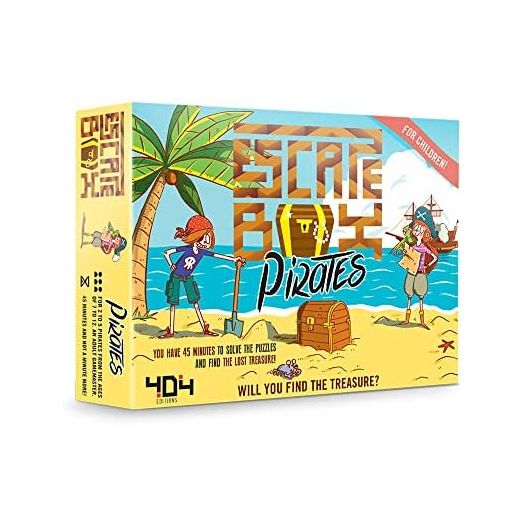 Escape Box Pirates Game | Escape Room in a Box | Fun for Family Game Night | Puzzle Solving Game for Kids and Adults | Ages 7+ | 2-5 Players | Average Playtime 45 Minutes | Made by 404 On Board
