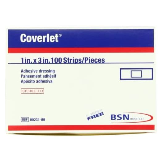Coverlet Strip Dressings 1" x 3" 100 per Box