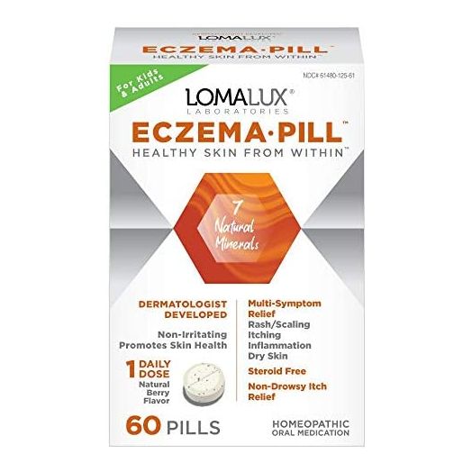 Loma Lux Eczema Pill Natural Eczema Treatment Skin Itch Clearing Minerals Dermatologist Developed For Kids Adults Clears Prevents Eczema Scaling Inflammation Itching No Harsh Chemicals