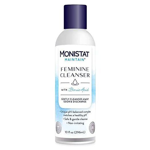 Monistat Maintain Feminine Wash with Boric Acid, Fragrance Free, 10 Fl Oz