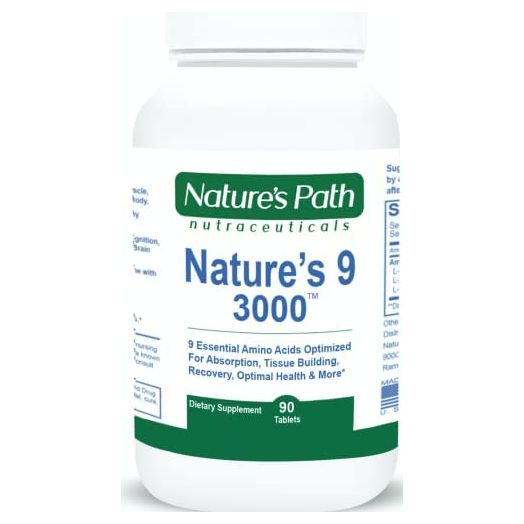 Nature's 9 3000 Essential Amino Acids Supplement, EAA Amino Acid Complex All 9 Essential Amino Acid Pills