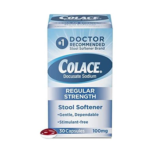 Colace Regular Strength Stool Softener 100mg 30 Ct
