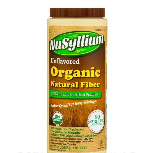 Nusyllium Organic Natural Fiber, Unflavored - 85 Doses (21 oz / 595 Grams)