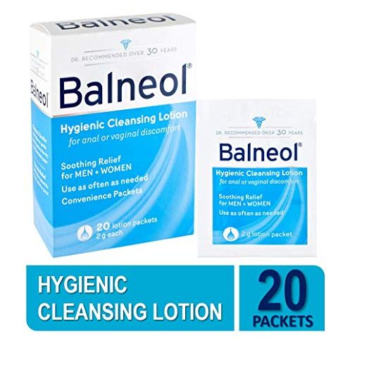 Balneol Hygienic Cleansing Lotion, Gentle Intimate Cleansing Lotion for Sensitive Skin and Pelvic Region, 20 Count (Pack of 2)