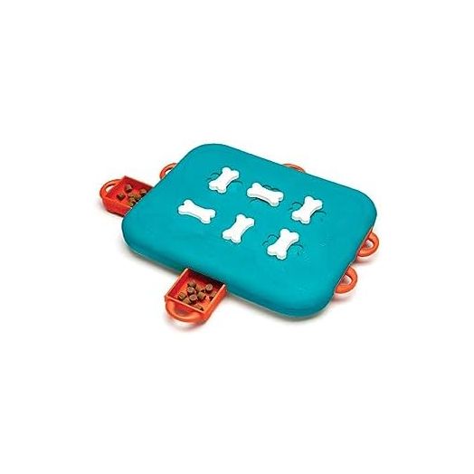 Outward Hound Nina Ottosson Dog Casino Dog Puzzle Interactive Treat Puzzle Dog Enrichment Dog Toy, Level 3 Advanced, Turquoise