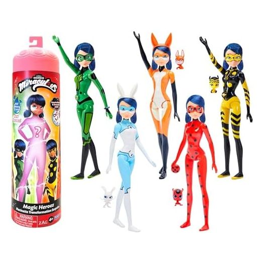 Miraculous Ladybug Magic Heroez Reveal Colour Change Doll, White, 26 x 6 x 3.5 cm, 220 Grams
