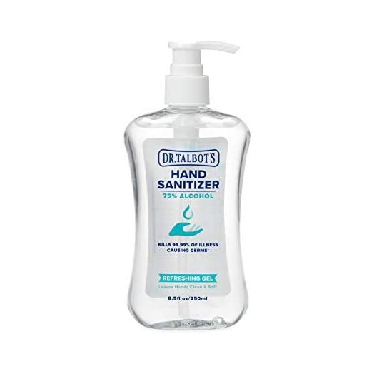 Dr. Talbot's Refreshing Gel Hand Sanitizer With Easy Pump, Fragrance Free, 8.45 Fl Oz