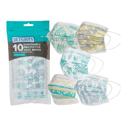 Dr. Talbot's Disposable Teen Face Mask for Personal Health, 13+ Years Old, Prints May Vary, 10 Count