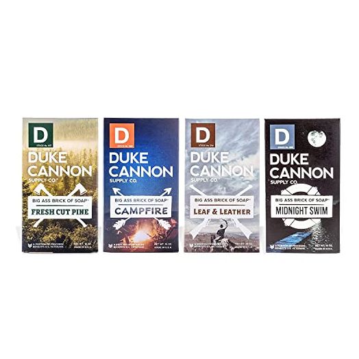 Duke Cannon Supply Co. The Frontier 40, Big Ass Brick of Bar Soap for Men Variety Pack, 4 Pack - 10 oz