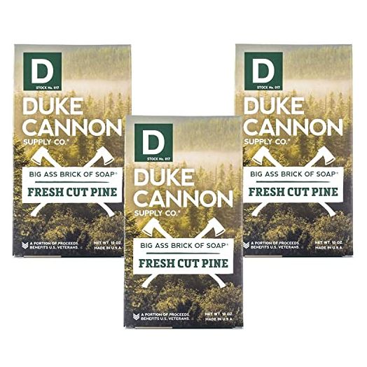 Duke Cannon Supply Co. Great American Frontier Men's Big Ass Brick of Bar Soap - Fresh Cut Pine, 10 ounce (3 pack)