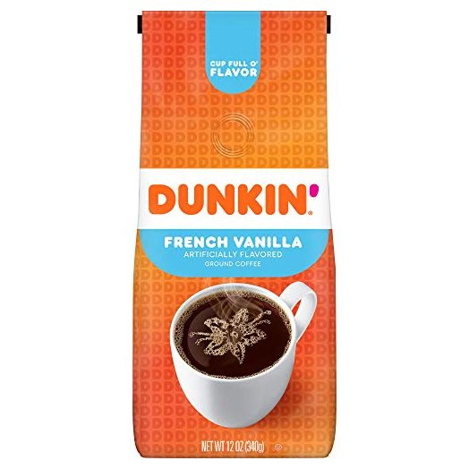 Dunkin' French Vanilla Flavored Ground Coffee, 12 Ounces