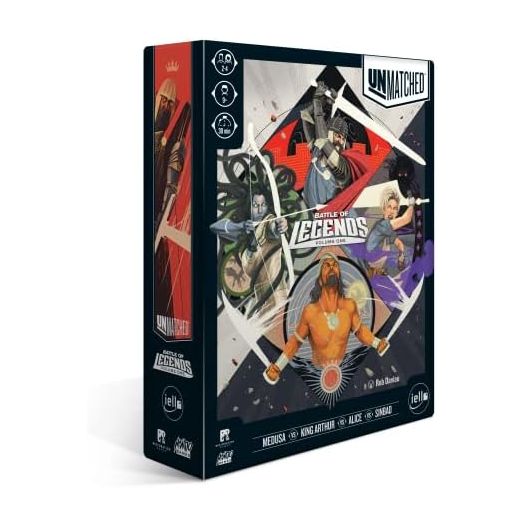Iello | Unmatched - Battle of Legends Vol 1 | Card Game | Ages 9+ | 2 to 4 Players | 30 mins Minutes Playing Time