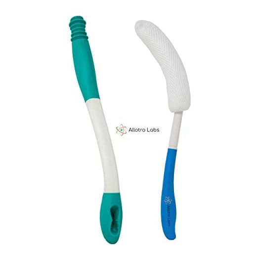 Extended Reach Comfort Kit - Includes Long Reach Toilet Wiping Tool and Long Reach Bath Brush. Designed to Help Anyone with Accessibility Issues Like The Elderly, Pregnant, and Physically Challenged
