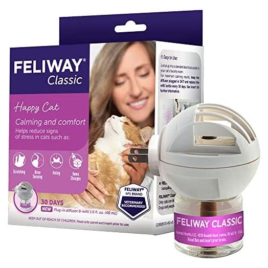 FELIWAY Classic Cat Calming Pheromone Diffuser, 30 Day Starter Kit (48 mL)
