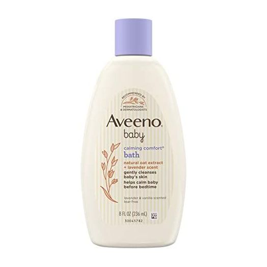 Aveeno Baby Calming Comfort Bath & Wash with Relaxing Lavender & Vanilla Scents & Natural Oat Extract, Hypoallergenic & Tear-Free Formula, Paraben-, Phthalate- & Soap-Free, 8 fl. oz