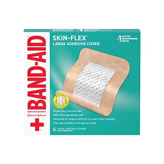 Band-Aid Brand Skin-Flex Adhesive Bandages, Large, 6 Count