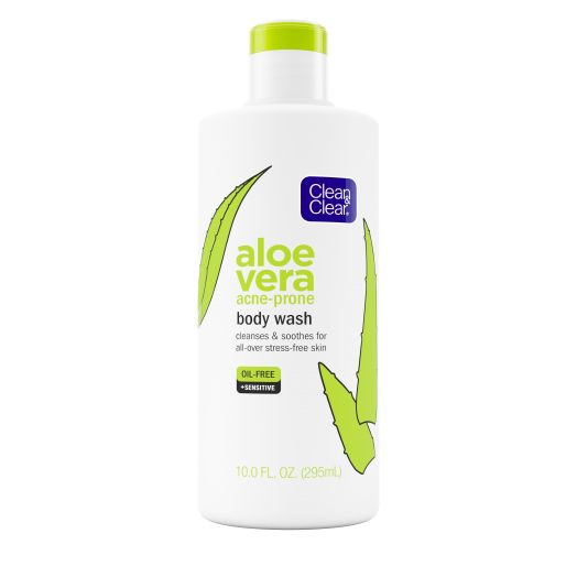 Clean & Clear Aloe Vera Body Wash for Sensitive Skin, 10 fl. oz