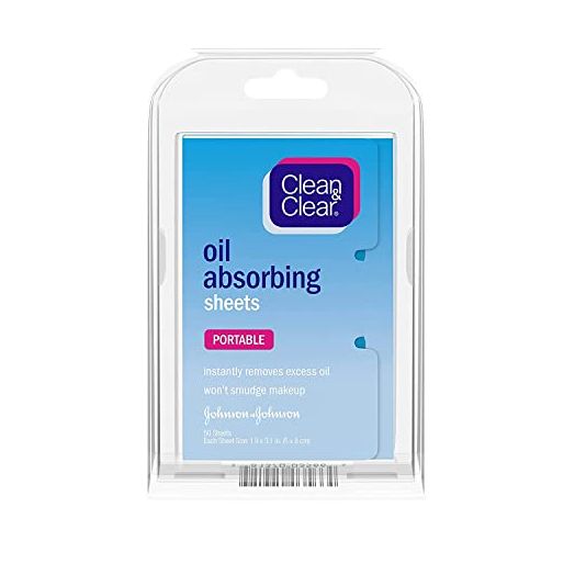 Clean & Clear Oil Absorbing Facial Sheets, Portable Blotting Papers for Face & Nose, Absorbing Blotting Sheets for Oily Skin to Instantly Remove Excess Oil & Shine, 3 x 50 ct