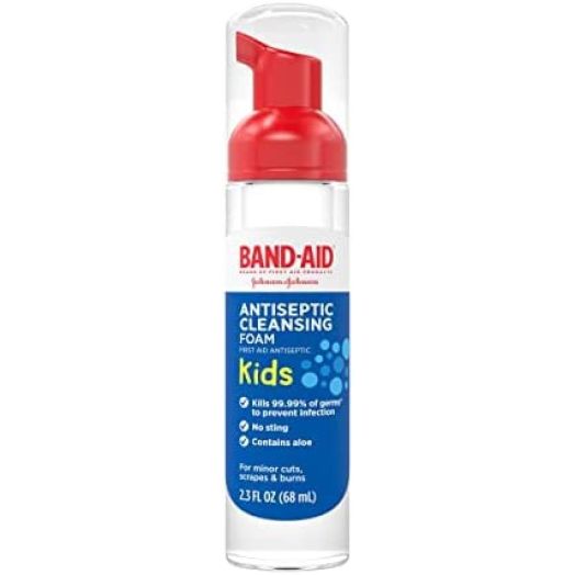 Band-Aid Brand First Aid Antiseptic Cleansing Foam for Kids, 2.3 fl. Oz
