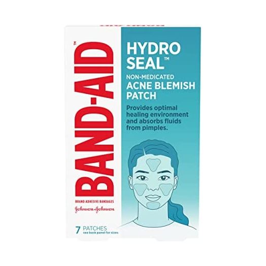 Band-Aid Brand Hydro Seal Acne Patches for Face, Non-Medicated Acne Blemish Patch Absorbs Fluids & Provides a Protective Healing Environment for Pimples, 7 Patches