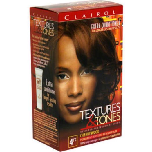 Clairol textures & tones permanent moisture-rich hair color, 4rc cherrywood