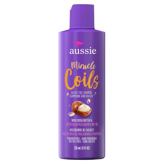 Aussie Miracle Coils Shampoo, Sulfate Free, 8 fl oz