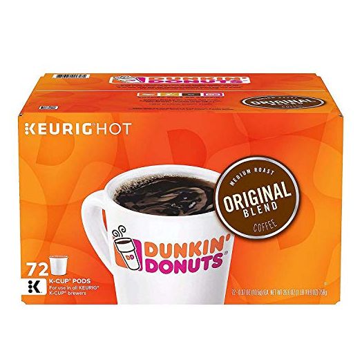 Dunkin Donuts Keurig Single-Serve K-Cup Pods - Medium Roast Single Serve 72 Count (72 K-Cups)