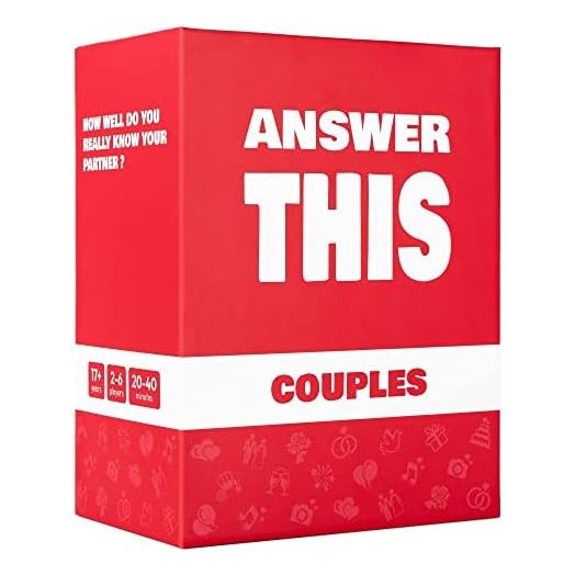 Answer This - Couples Games - How Well Do You Know Your Partner - Relationship & Conversation Card Game for Date Night or a Party - Cool Anniversary & Valentine Gift - Couples Gift idea