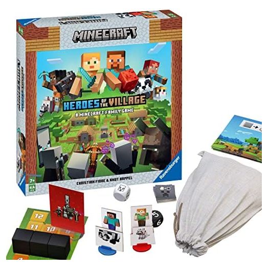 Ravensburger Minecraft Heroes of the Village | Cooperative Board Game | Exciting & Unpredictable | Perfect for Families and Minecraft Enthusiasts | Suitable for Kids & Adults