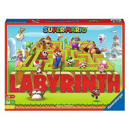 Ravensburger Super Mario Labyrinth - Engaging Family Board Game | Fun for Kids & Adults | Ages 7 and Up | Dynamic Maze Game | Stimulating Replay Value | Supports 2-4 Players