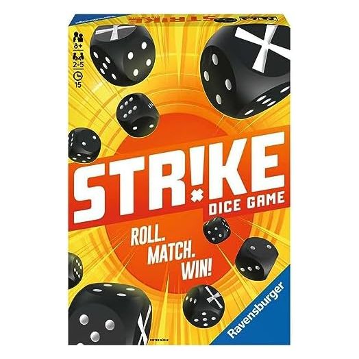 Ravensburger Strike, Classic Dice Game for Kids and Adults, Roll. Match. Win!