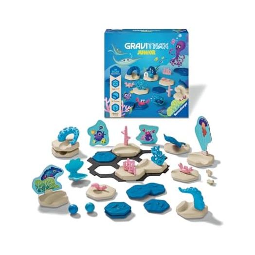 Ravensburger GraviTrax Junior Extension Ocean - Marble Run, STEM and Construction Toys for Kids Age 3 Years Up - Kids Gifts