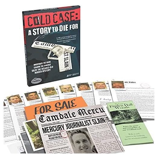 ThinkFun Cold Case: A Story to Die for - Interactive Murder Mystery Game | Engaging Storyline | Brain-Teasing Puzzles | Ideal for Teens and Adults | Perfect for Group Play