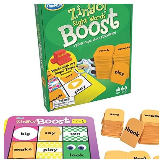Think Fun Zingo! Sight Words Boost – Expansion Pack for Your Zingo! Game for Ages 4 and Up, Multiple (76472)