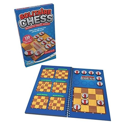 ThinkFun Solitaire Chess Magnetic Travel Puzzle, Engaging Logic Game & STEM Toy