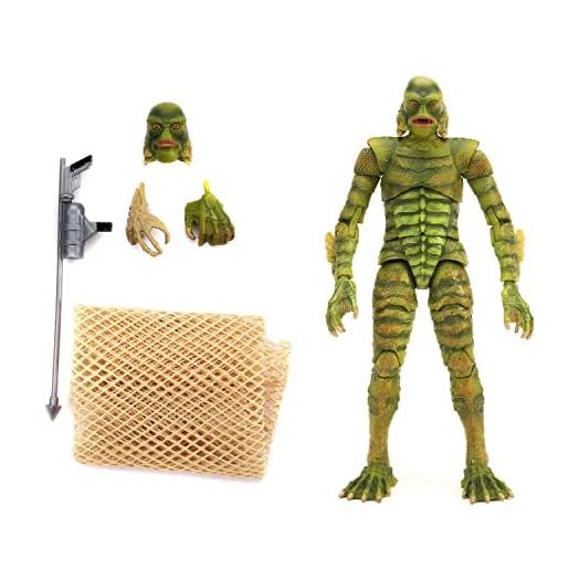 Jada 253251017 Toys Universal Monsters Black Lagoon Creature 6” Deluxe Collector Figure, Green, Standard Size