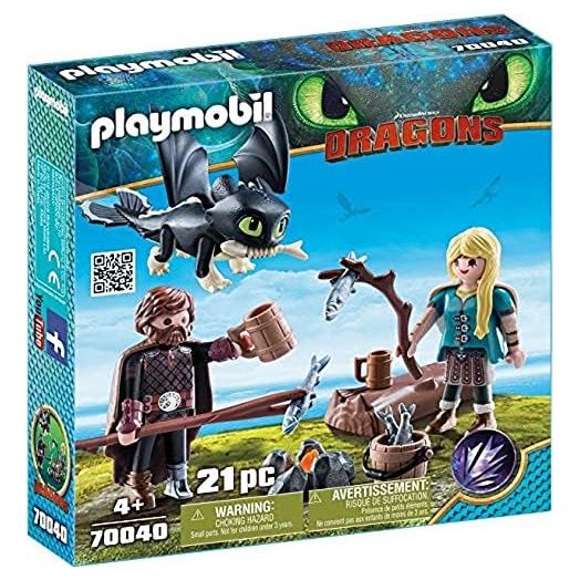 Playmobil How to Train Your Dragon III Hiccup & Astrid with Baby Dragon Multicolor