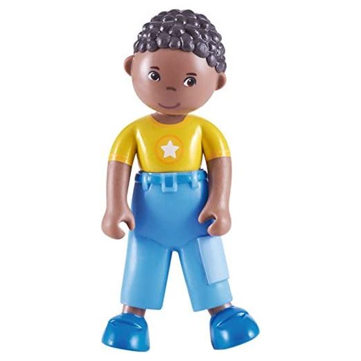 HABA Little Friends Erik - 4" African American Boy Bendy Doll Figure