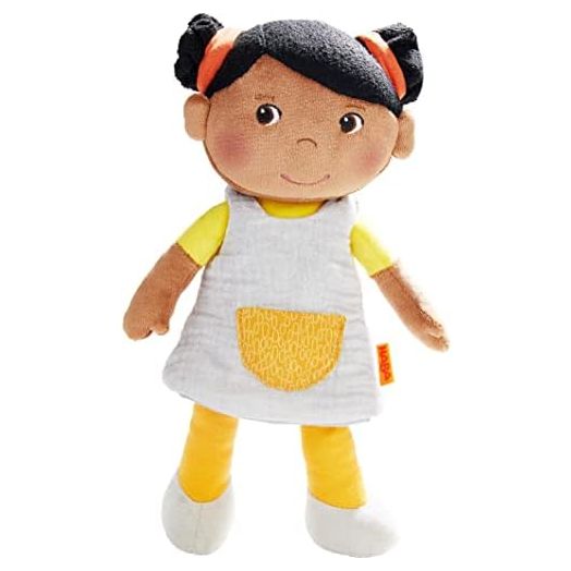 HABA Snug Up Soft Doll Jada 11.5" with Black Hair - Machine Washable