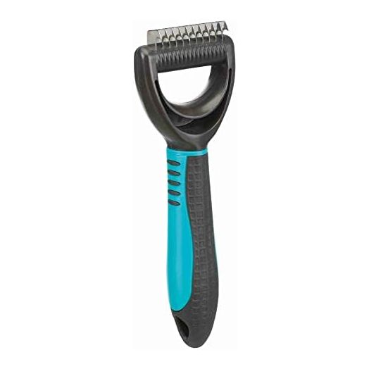 TRIXIE Pet Universal Grooming Rake for Cats and Dogs, Detangle and Thin, 2.5" x 7" (6x18cm)